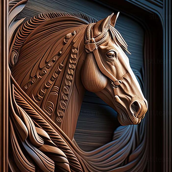 3D модель Команч кінь знаменита тварина (STL)